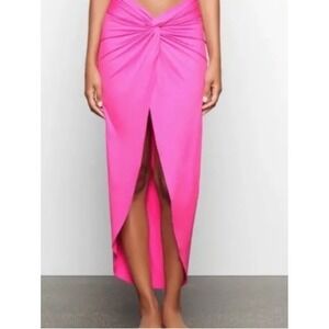 NWT‎ SKIMS Swim Sarong Skirt-Taffy Neon Pink Size 4X